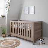 Tutti Bambini Modena 3 Piece Nursery Furniture Set with Cot Bed, Dresser & Wardrobe - Oak