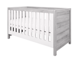 Tutti Bambini Modena 2 Piece Nursery Furniture Set with Cot Bed & Dresser - White & Grey Ash