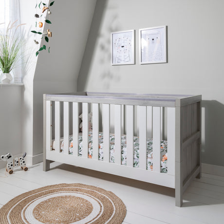 Tutti Bambini Modena Cot Bed - Grey Ash & White