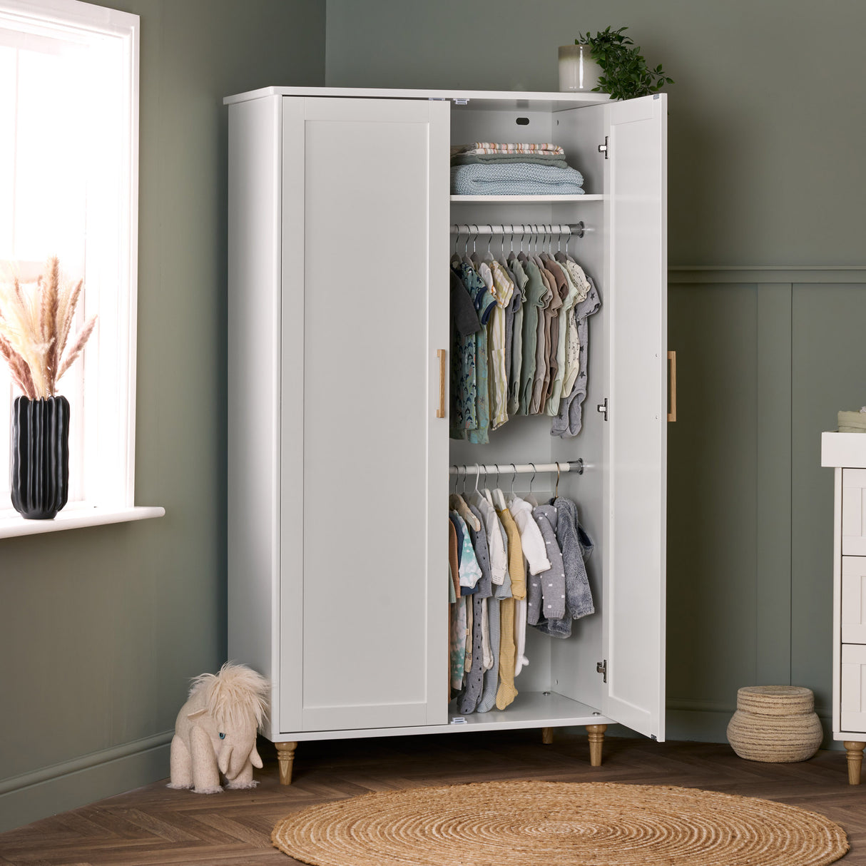 Obaby Orla Wardrobe - White & Oak