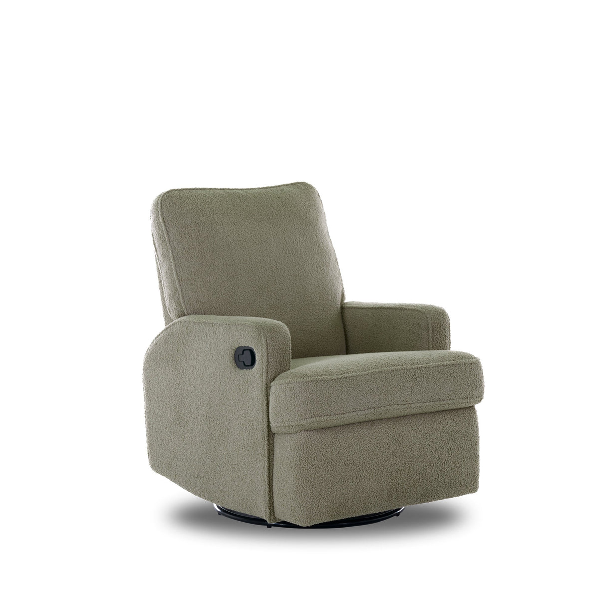 Obaby Madison Swivel Glider Recling Chair - Teddy Fabric Olive