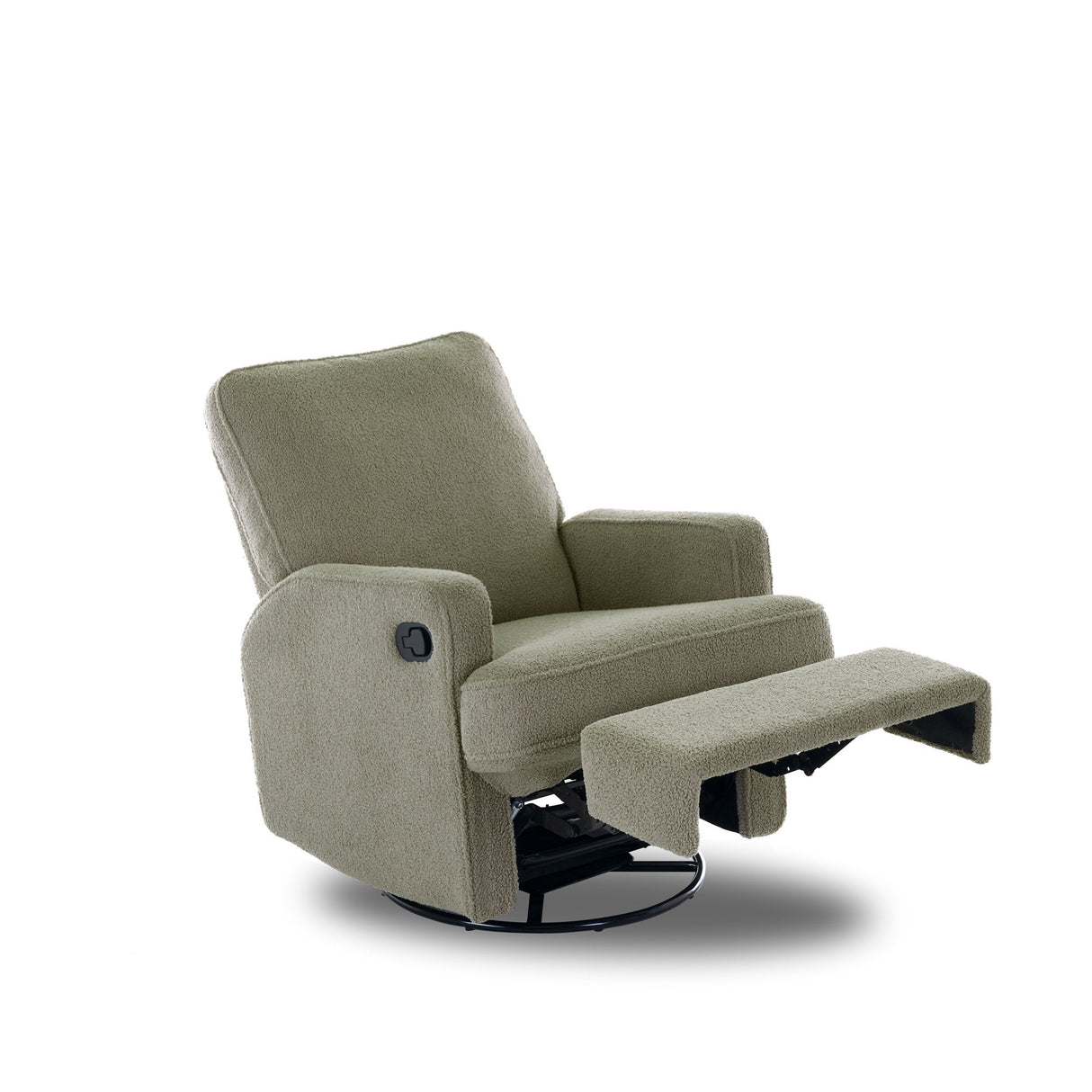 Obaby Madison Swivel Glider Recling Chair - Teddy Fabric Olive