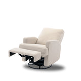 Obaby Madison Electric Swivel Glider Recliner Chair - Teddy Fabric Ivory