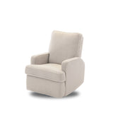 Obaby Madison Electric Swivel Glider Recliner Chair - Teddy Fabric Ivory