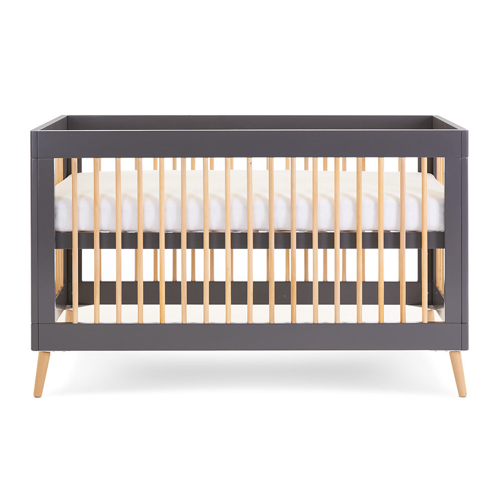 Obaby Maya Cot Bed - Slate with Natural