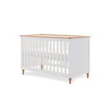 Obaby Orla 3 Piece Nursery Furniture Set with Cot Bed, Dresser and Wardrobe - White & Oak