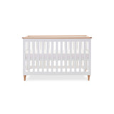 Obaby Orla 3 Piece Nursery Furniture Set with Cot Bed, Dresser and Wardrobe - White & Oak