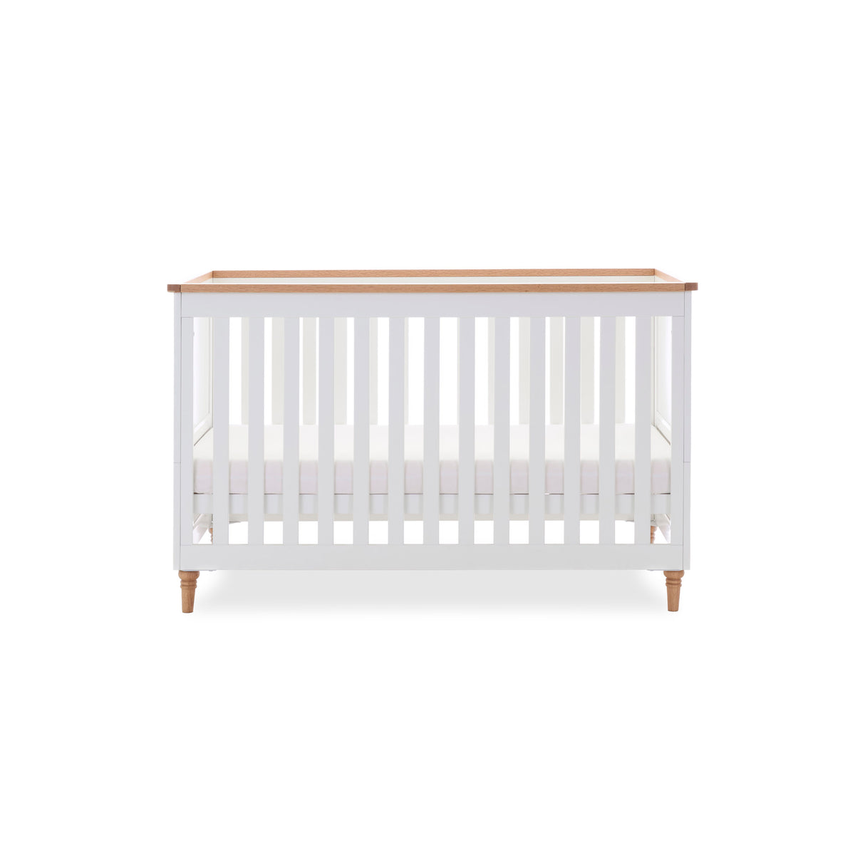 Obaby Orla 2 Piece Nursery Furniture Set with Cot Bed and Dresser - White & Oak