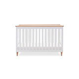 Obaby Orla 3 Piece Nursery Furniture Set with Cot Bed, Dresser and Wardrobe - White & Oak