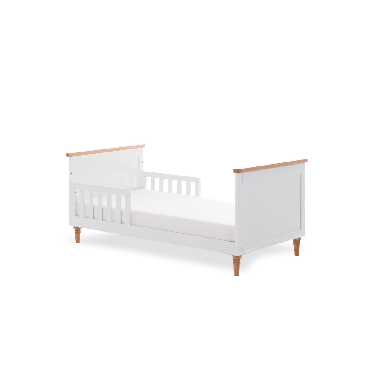 Obaby Orla 3 Piece Nursery Furniture Set with Cot Bed, Dresser and Wardrobe - White & Oak