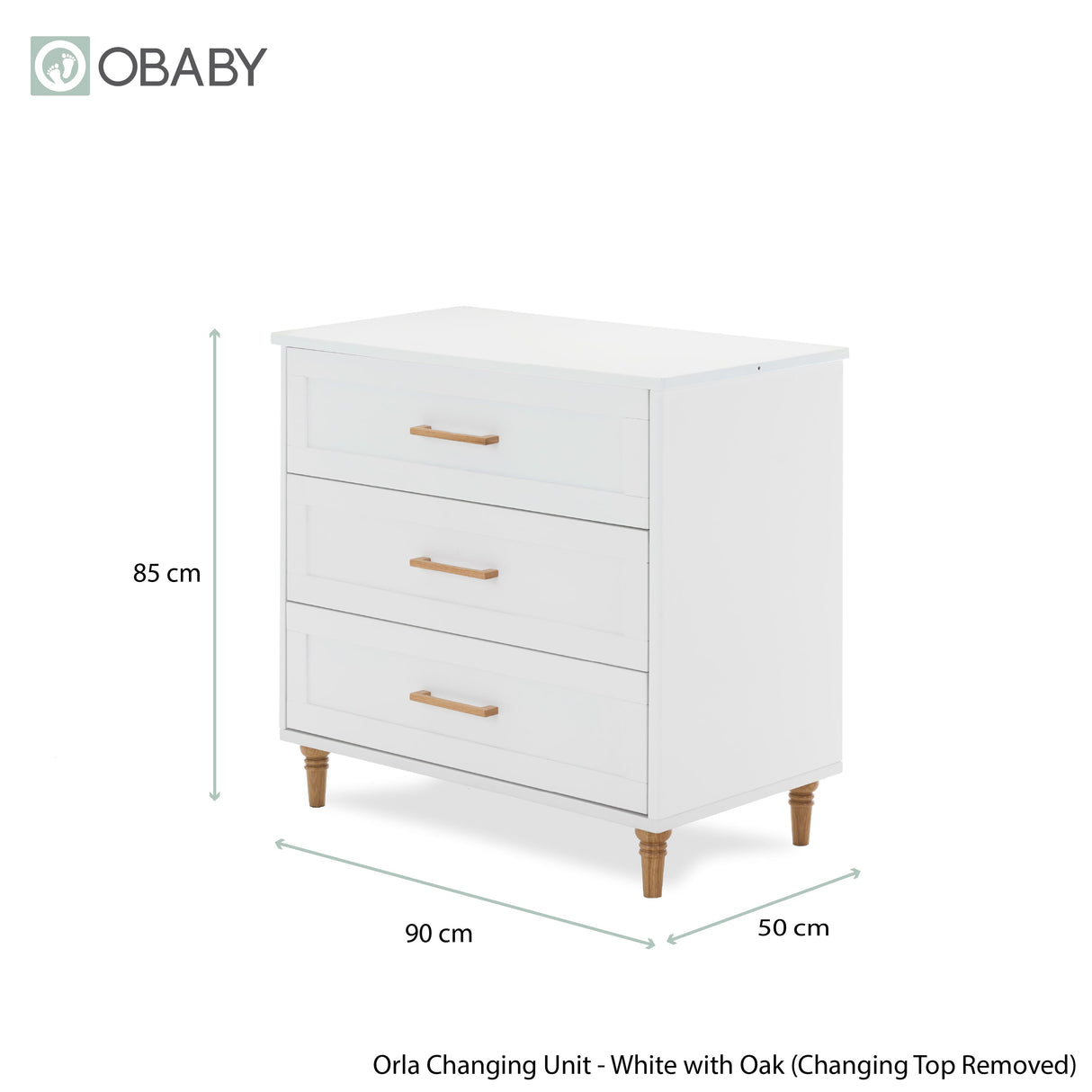 Obaby Orla Dresser/Changing Unit - White & Oak