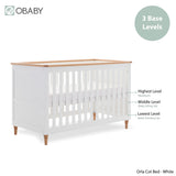 Obaby Orla 2 Piece Nursery Furniture Set with Cot Bed and Dresser - White & Oak