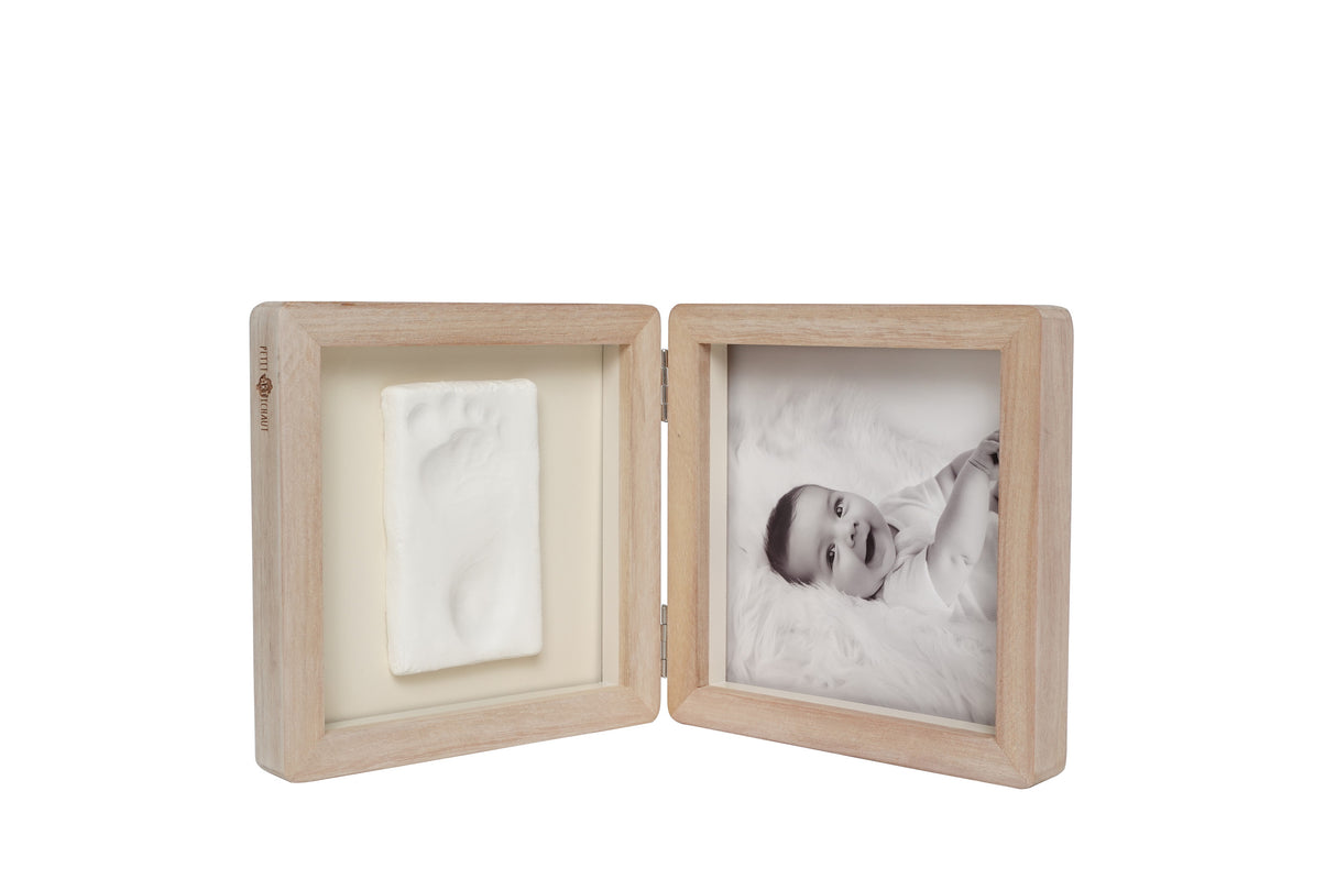 Petit Artichaut Double Frame Baby Photo & Imprint Keepsake - Pretty Hearts