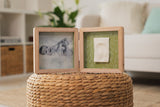 Petit Artichaut Double Frame Baby Photo & Imprint Keepsake - Olive Tree