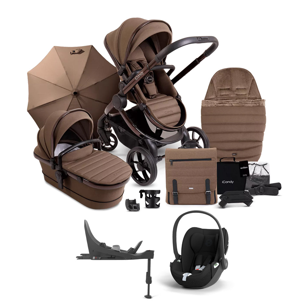 iCandy Peach 7 Complete Travel System with Cybex Cloud T and ISOFIX Base - Coco