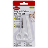 Clippasafe Baby Nail Scissors and File Set - White