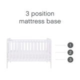 Tutti Bambini Rio Cot Bed with Cot Top Changer & Mattress - White