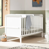 Tutti Bambini Rio Cot Bed with Cot Top Changer & Mattress - White & Dove Grey