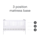 Tutti Bambini Rio 2 Piece Nursery Furniture Set with Cot Bed, Cot Top Changer and Dresser - White / Dove Grey