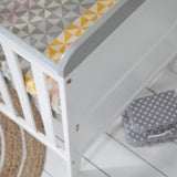 Tutti Bambini Rio Cot Bed with Cot Top Changer & Mattress - White & Dove Grey