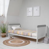 Tutti Bambini Rio Cot Bed with Cot Top Changer & Mattress - White & Dove Grey