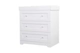 Tutti Bambini Rio 2 Piece Nursery Furniture Set with Cot Bed, Cot Top Changer and Dresser - White