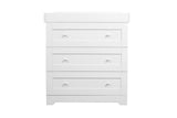 Tutti Bambini Rio 3 Piece Nursery Furniture Set with Cot Bed, Cot Top Changer, Dresser and Wardrobe - White