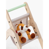 MamaToyz Trio Natural Beechwood Baby Stroller Walker