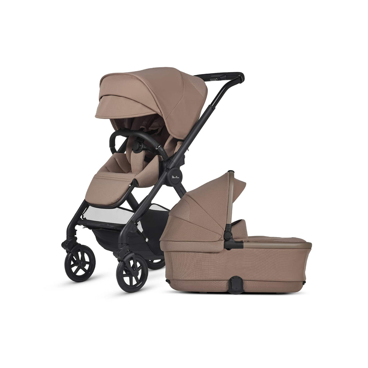 Silver Cross Reef 2 Ultimate Travel System Bundle with Cybex Cloud T Car Seat and ISOFIX Base - Mocha