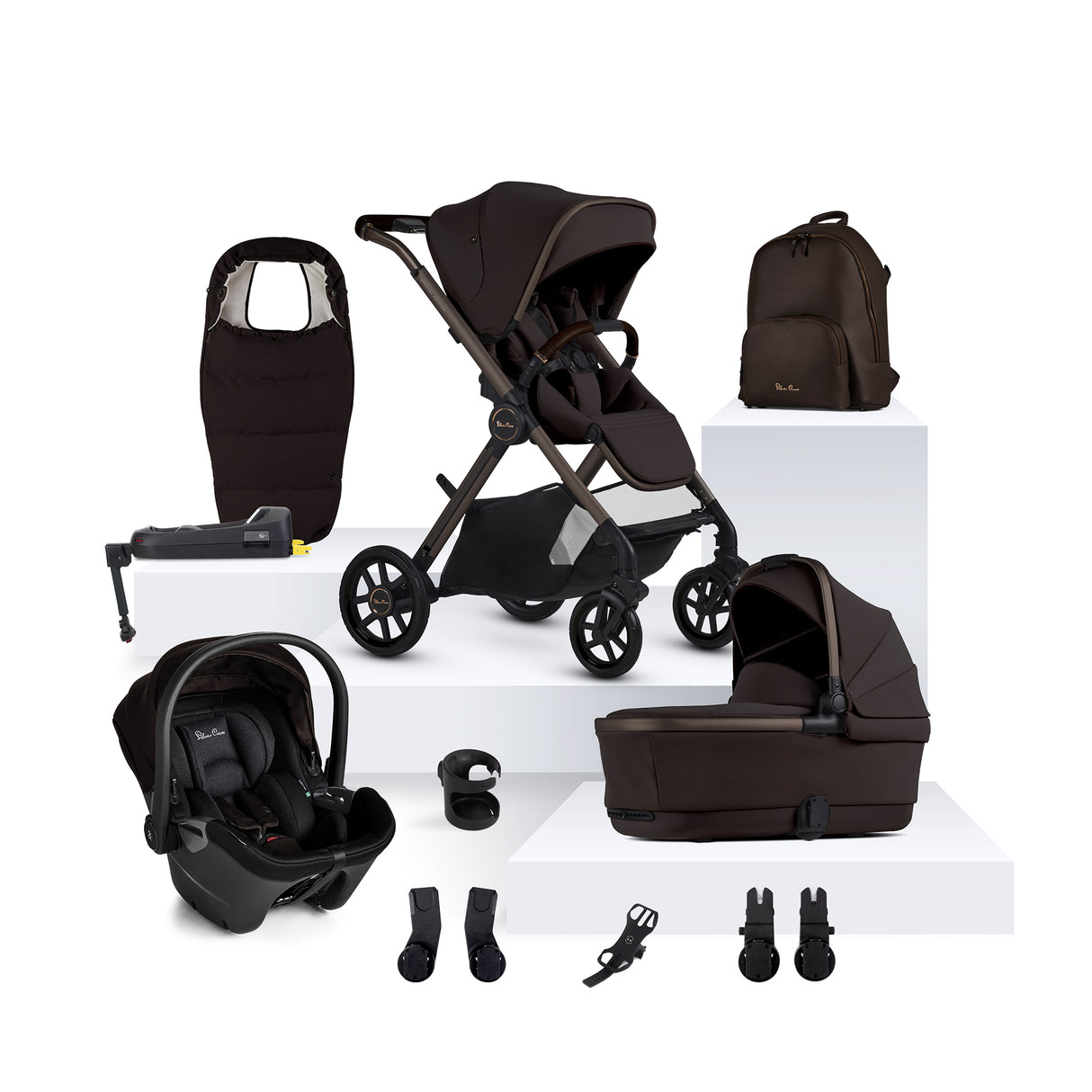 Silver Cross Reef 2 Special Edition Ultimate Travel System Bundle with Dream Car Seat and ISOFIX Base - Ganache