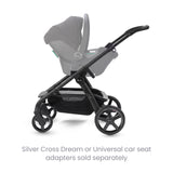 Silver Cross Wave 3 Single to Double Travel System with Dream Car Seat and ISOFIX Base - Onyx