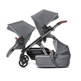 Silver Cross Wave 3 Single to Double Travel System with Dream Car Seat and ISOFIX Base - Lunar