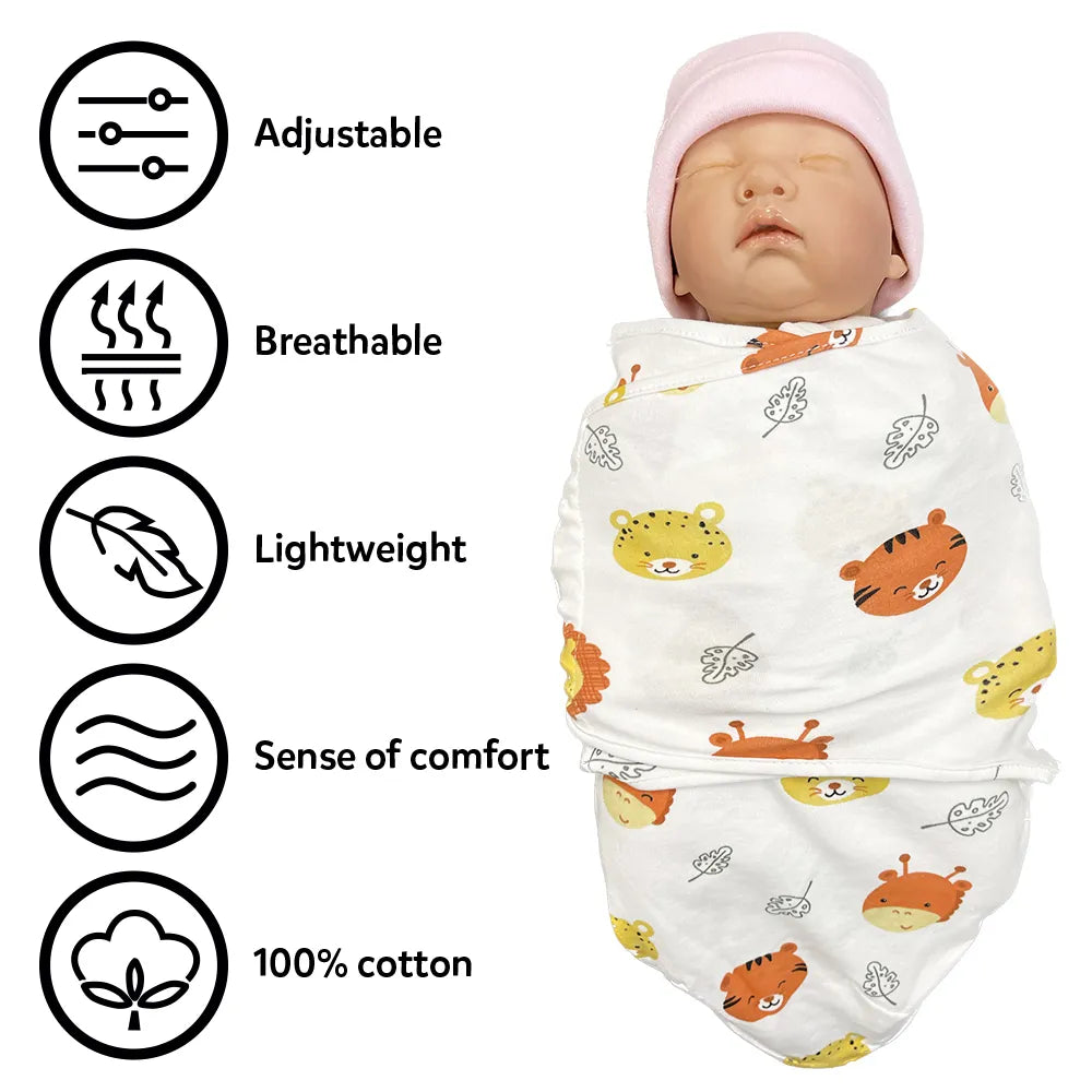 Callowesse Newborn Baby Swaddle 0-3 Months – Safari Friends