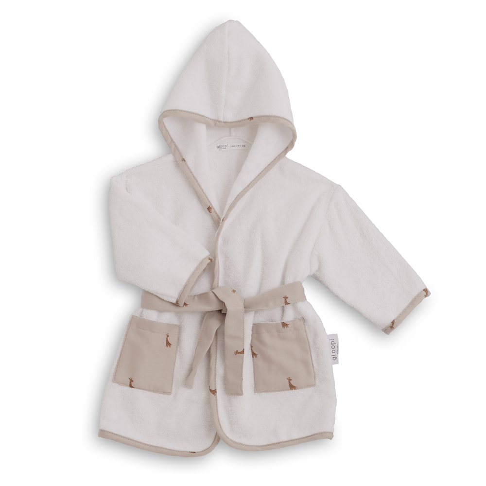 Gloop Organic Cotton Bath Robe 0-12 Months – Safari