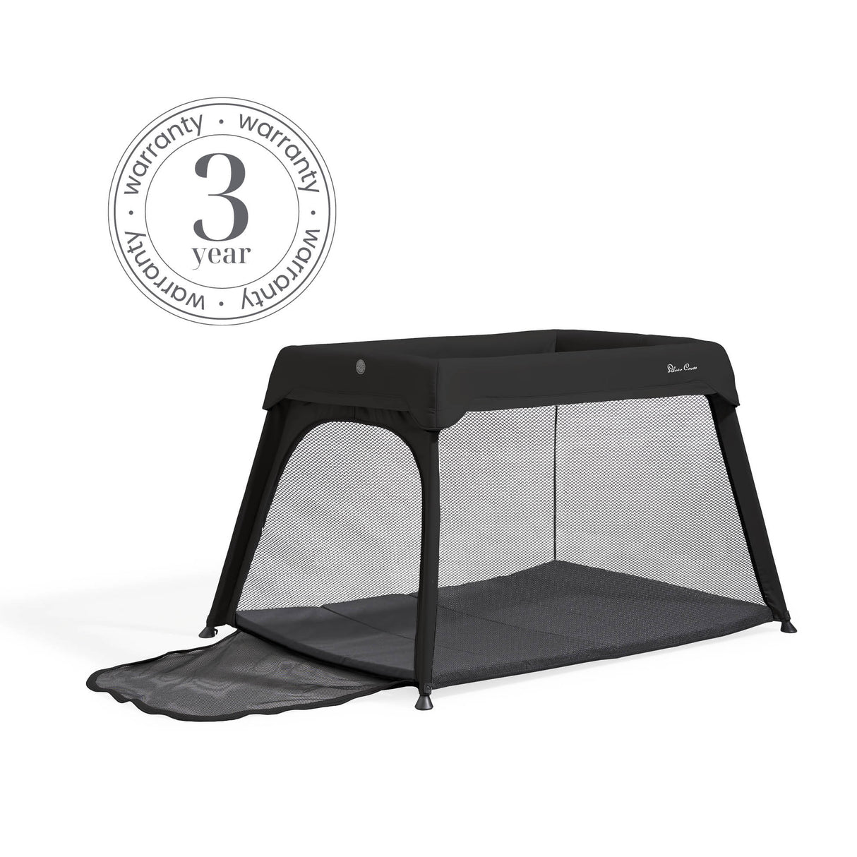 Silver Cross Slumber 3-in-1 Travel Cot & Playpen - Carbon Black