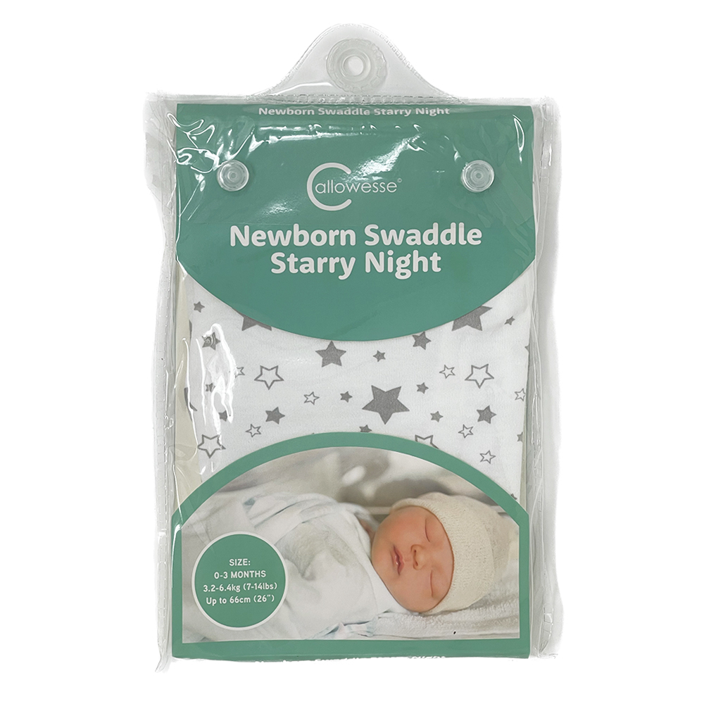 Callowesse Newborn Baby Swaddle 0-3 Months – Starry Night