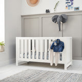 Tutti Bambini Tivoli 3 Piece Nursery Furniture Set with Cot Bed, Dresser and Wardrobe - White