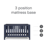 Tutti Bambini Tivoli 2 Piece Nursery Furniture Set with Cot Bed & Dresser - Navy