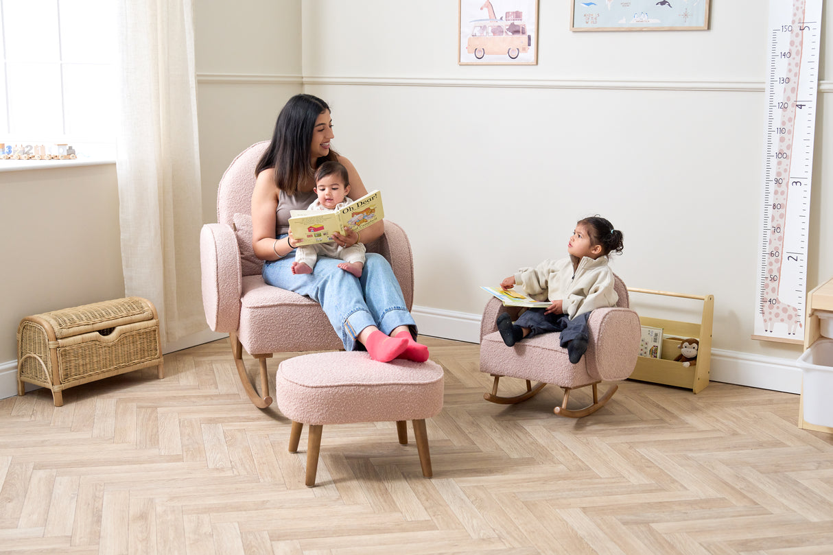 Tutti Bambini Micah Mini Me Children's Rocking Chair - Boucle Blush