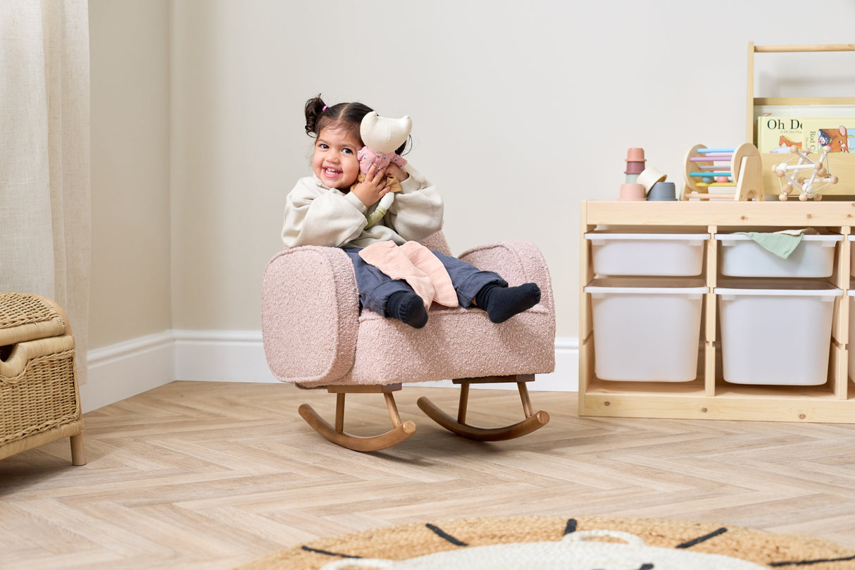 Tutti Bambini Micah Mini Me Children's Rocking Chair - Boucle Blush