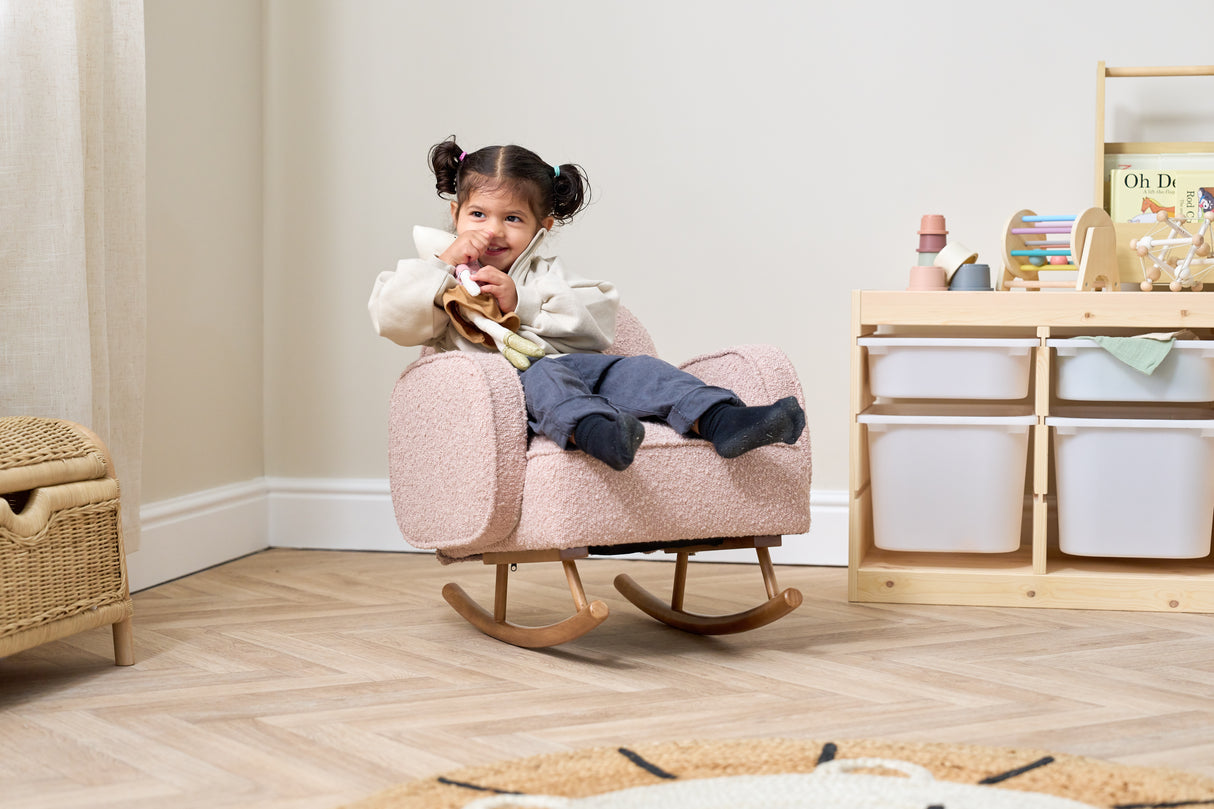 Tutti Bambini Micah Mini Me Children's Rocking Chair - Boucle Blush