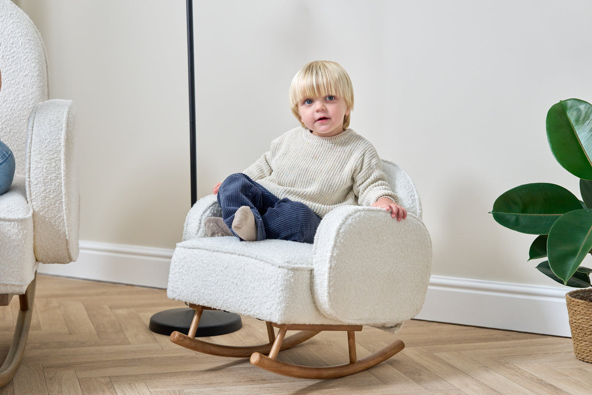 Tutti Bambini Micah Mini Me Children's Rocking Chair - Boucle Fresh Cream