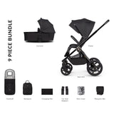 Venicci Upline 2 Pushchair Bundle with Accessories - All Black