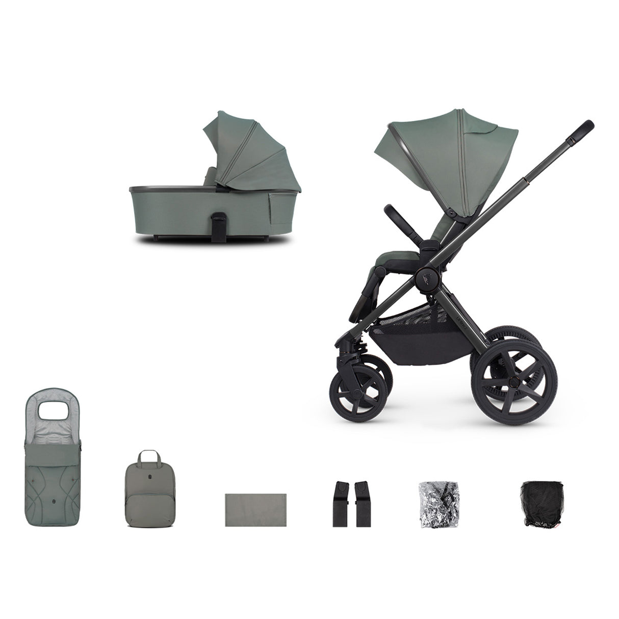 Venicci Upline 2 Pushchair Bundle with Accessories - Aloe