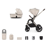 Venicci Upline 2 Pushchair Bundle with Accessories - Stone Beige