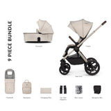 Venicci Upline 2 Pushchair Bundle with Accessories - Stone Beige