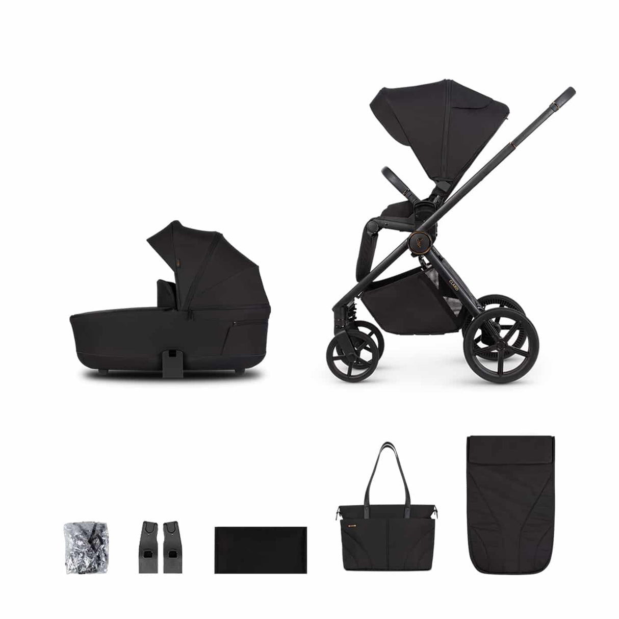 Venicci Claro 2 in 1 Pushchair Bundle with Accessories - Noir