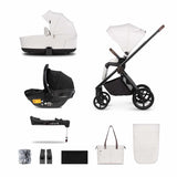 Venicci Claro Travel System with Engo Car Seat and ISOFIX Base - Vanilla