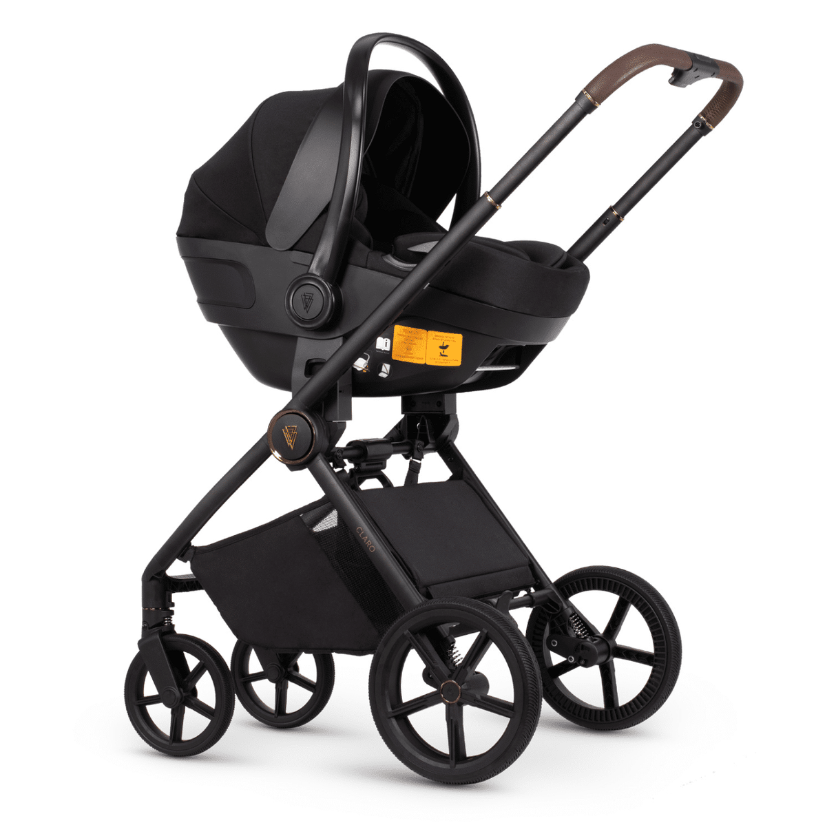 Venicci Claro Travel System with Engo Car Seat and ISOFIX Base - Noir