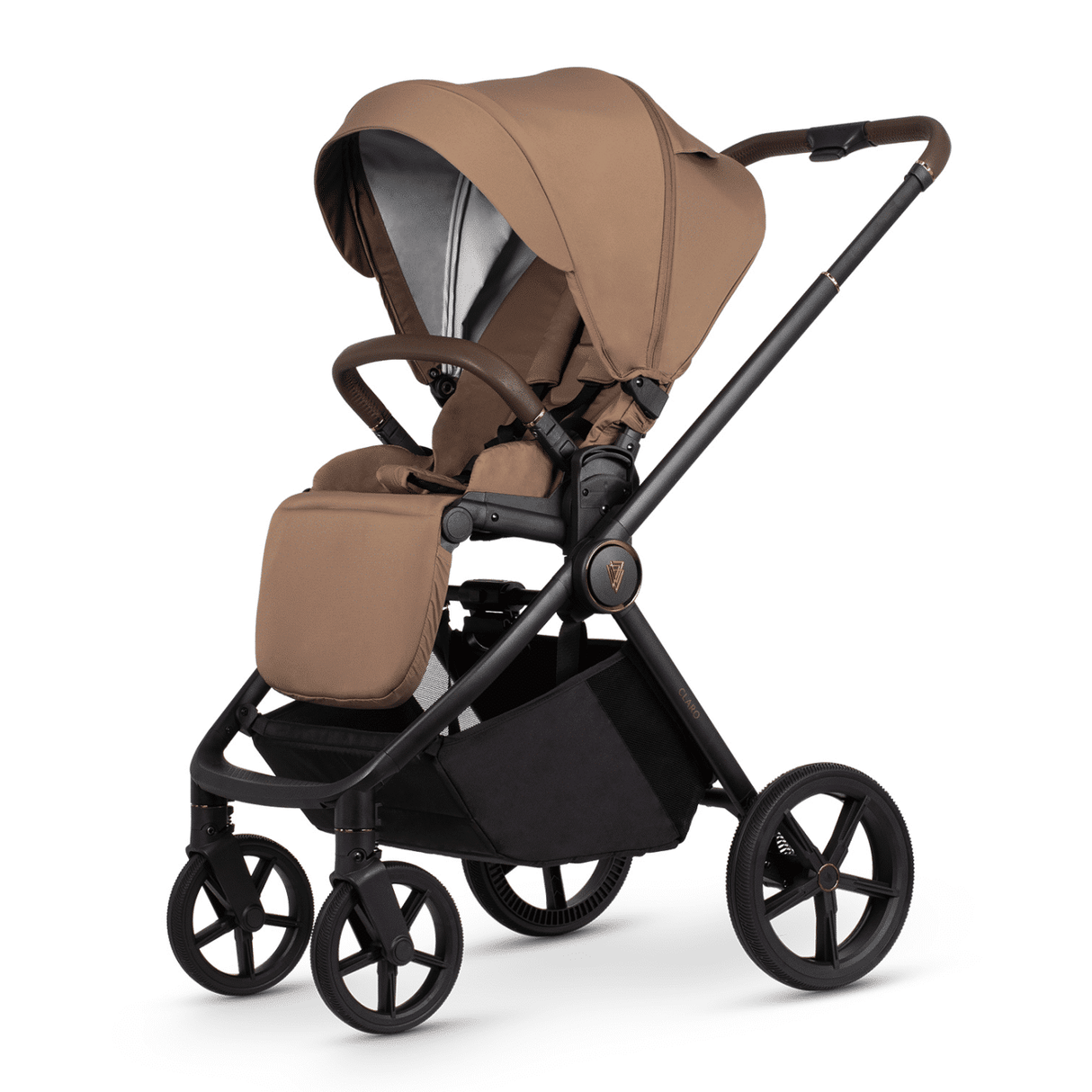 Venicci Claro Travel System with Engo Car Seat and ISOFIX Base - Caramel